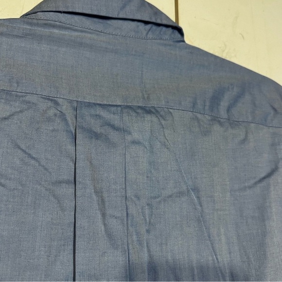 NWT Club Room Men's Button Dress Shirt Long Sleeve Blue Size XL, 17-1/2 34-35 - Picture 7 of 7